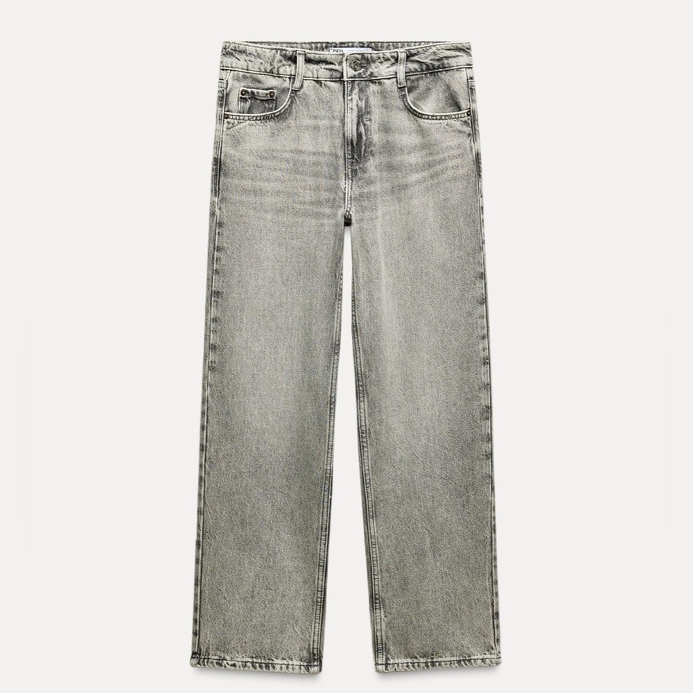 Z1975 MID WAIST CROPPED STRAIGHT JEANS